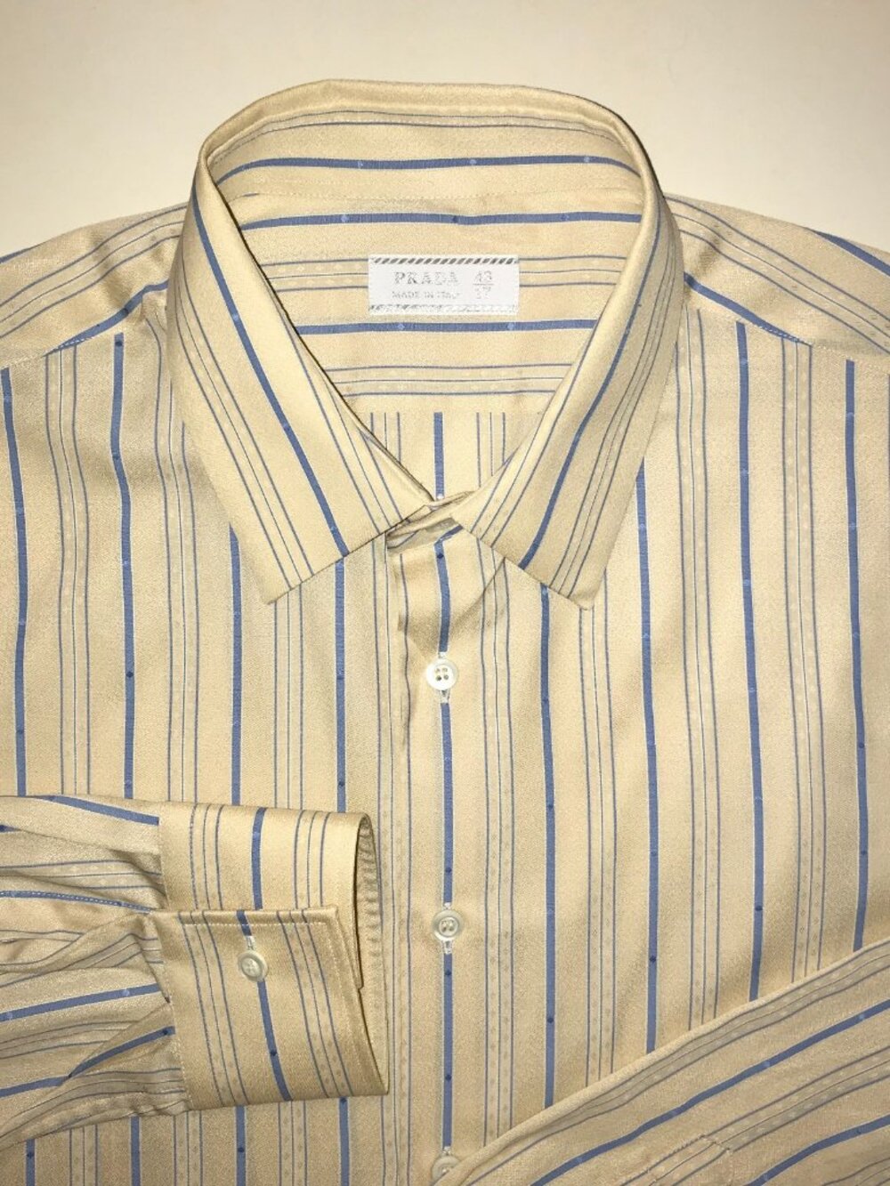 Men's Prada Long Sleeve Button Front Dress Shirt- Size 43/17